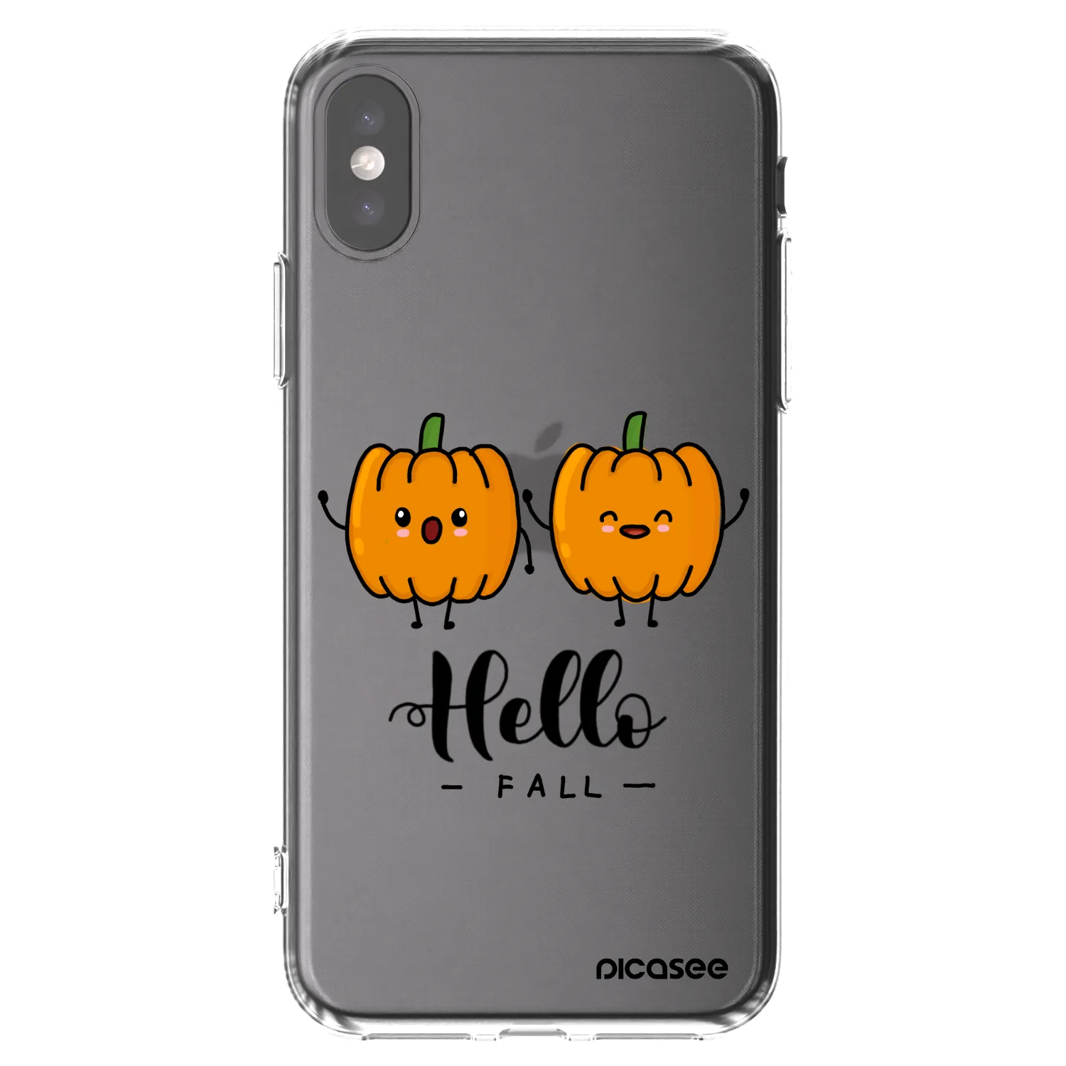 Picasee silikonski prozorni ovitek za Apple iPhone X/XS - Hallo Fall