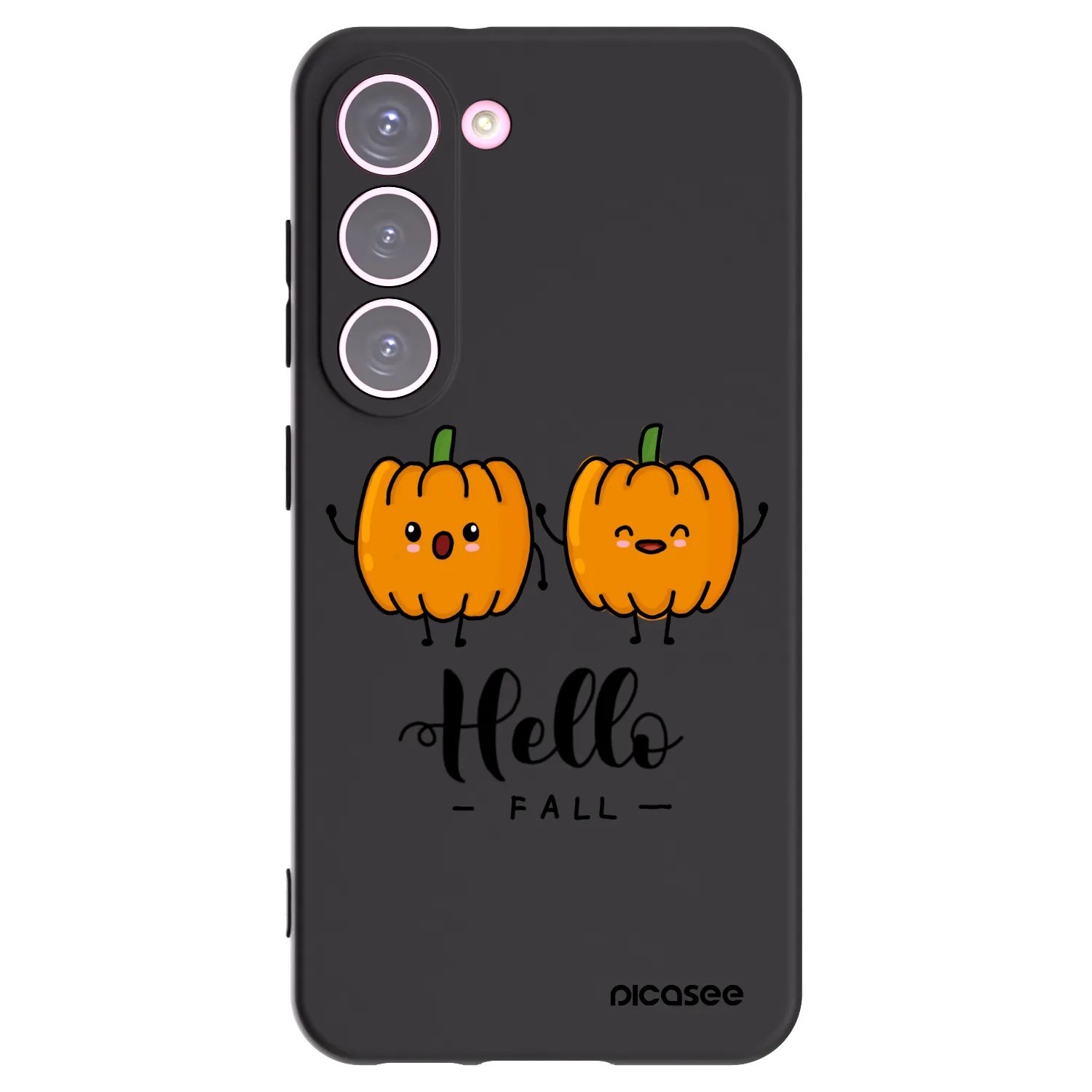 Picasee silikonski črni ovitek za Samsung Galaxy S23 5G - Hallo Fall