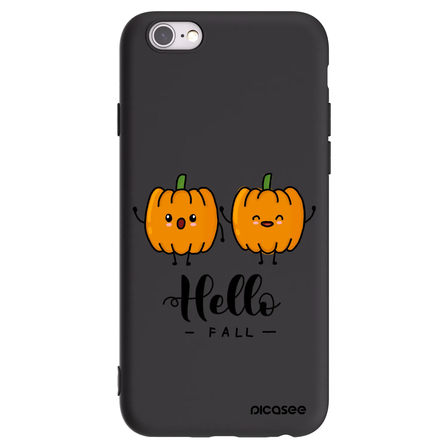 Picasee silikonski črni ovitek za Apple iPhone 6/6S - Hallo Fall
