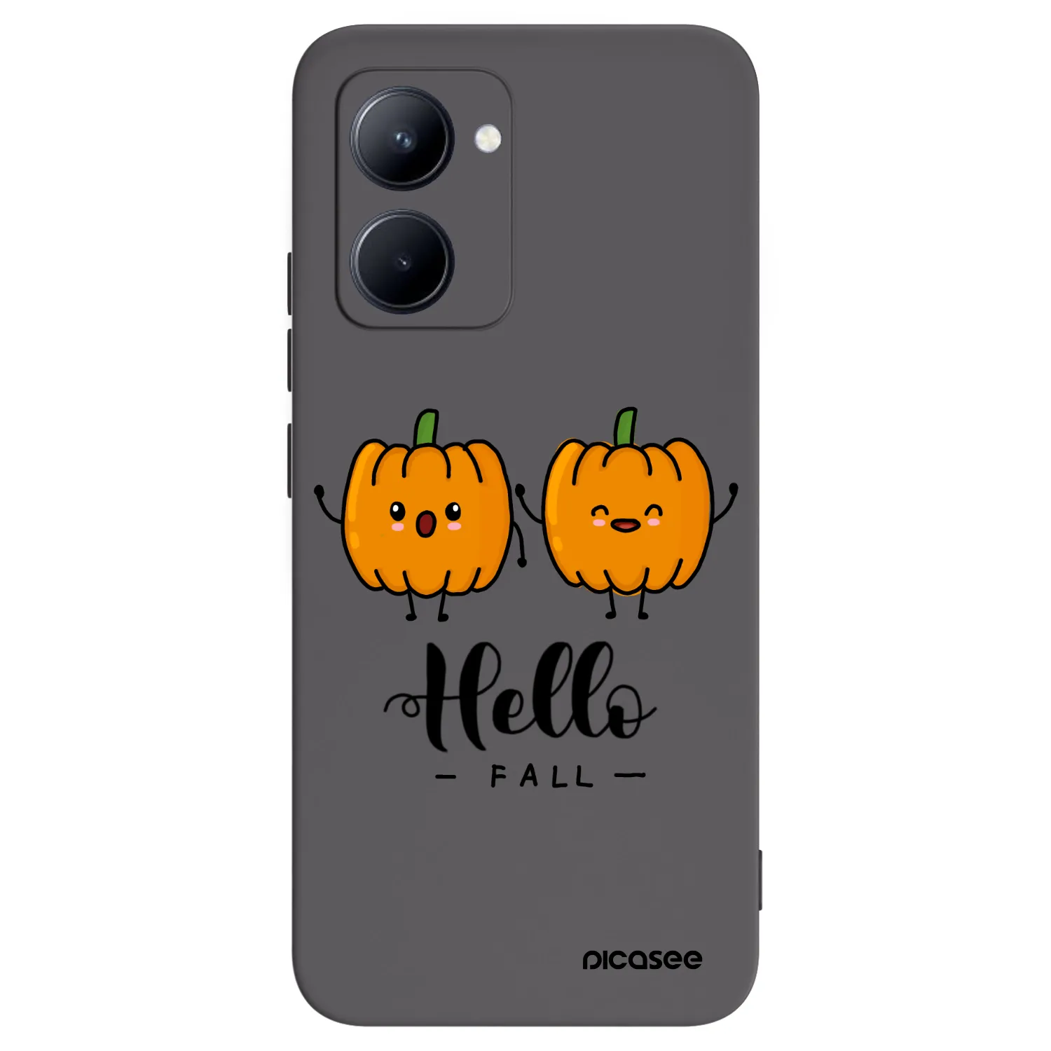 Picasee silikonski črni ovitek za Realme C33 (2023) - Hallo Fall