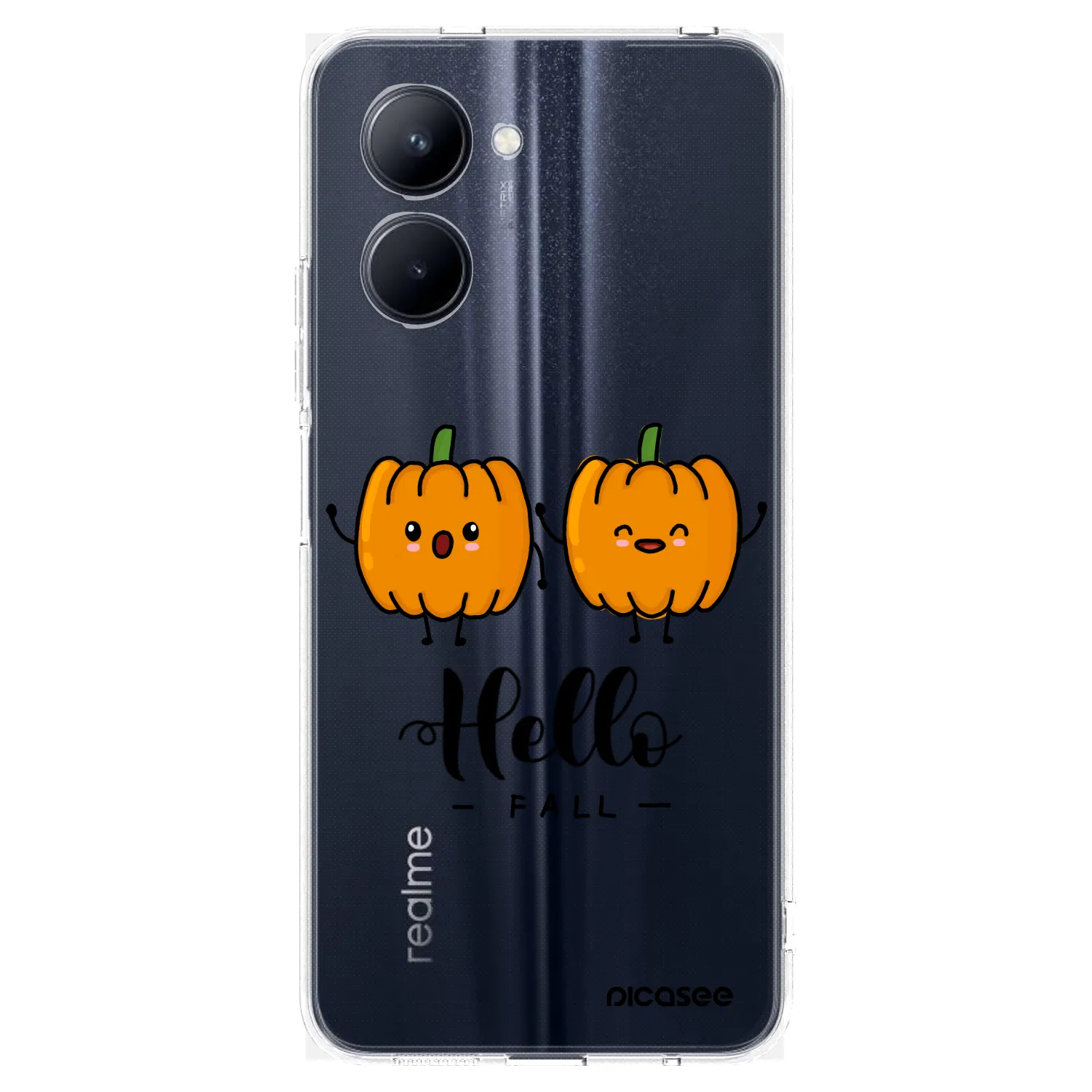 Picasee silikonski prozorni ovitek za Realme C33 (2023) - Hallo Fall