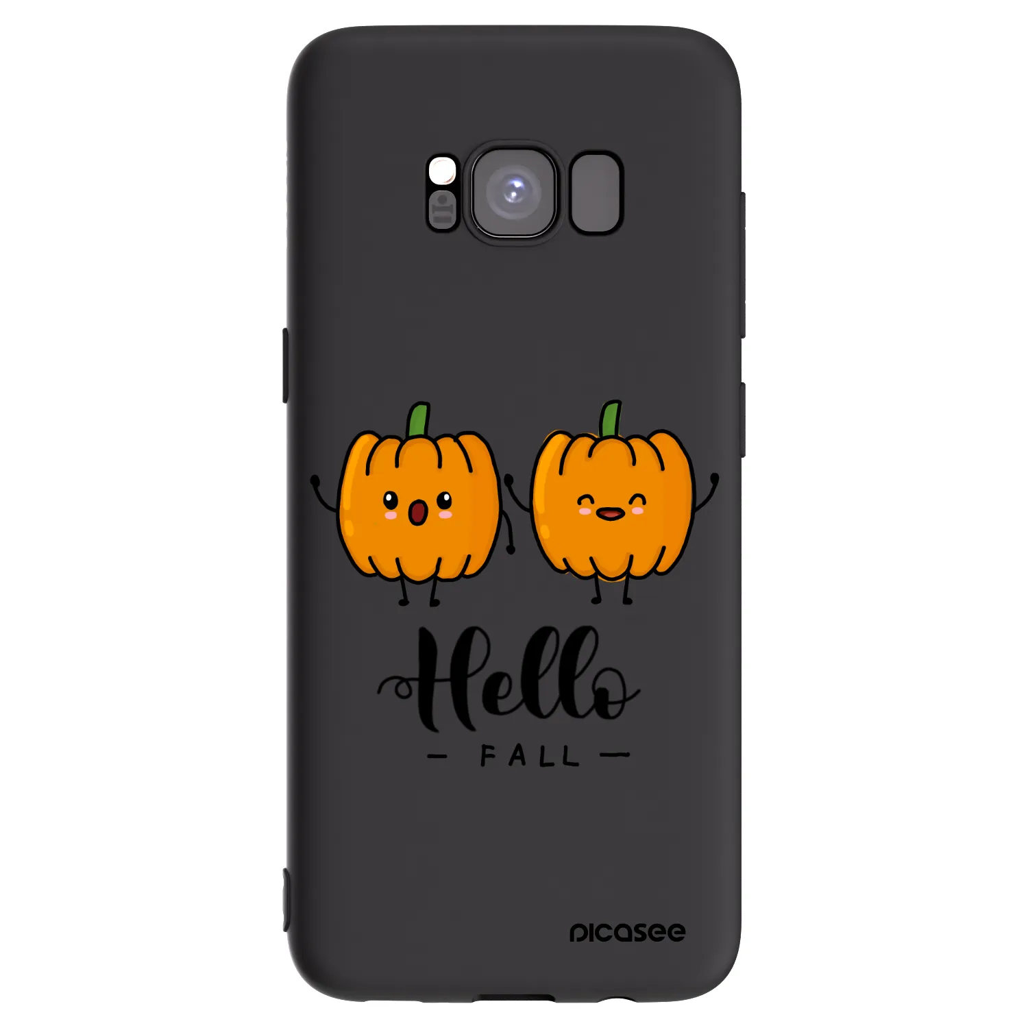 Picasee silikonski črni ovitek za Samsung Galaxy S8 G950F - Hallo Fall