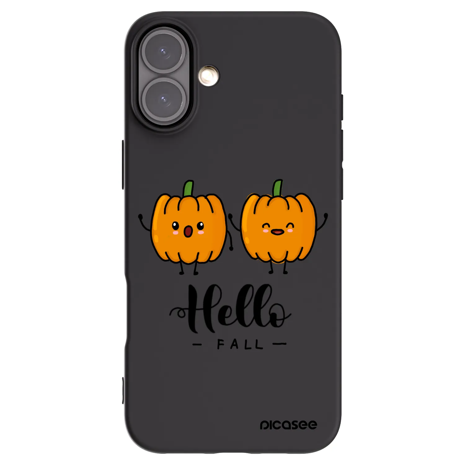 Picasee silikonski črni ovitek za Apple iPhone 16 Plus - Hallo Fall