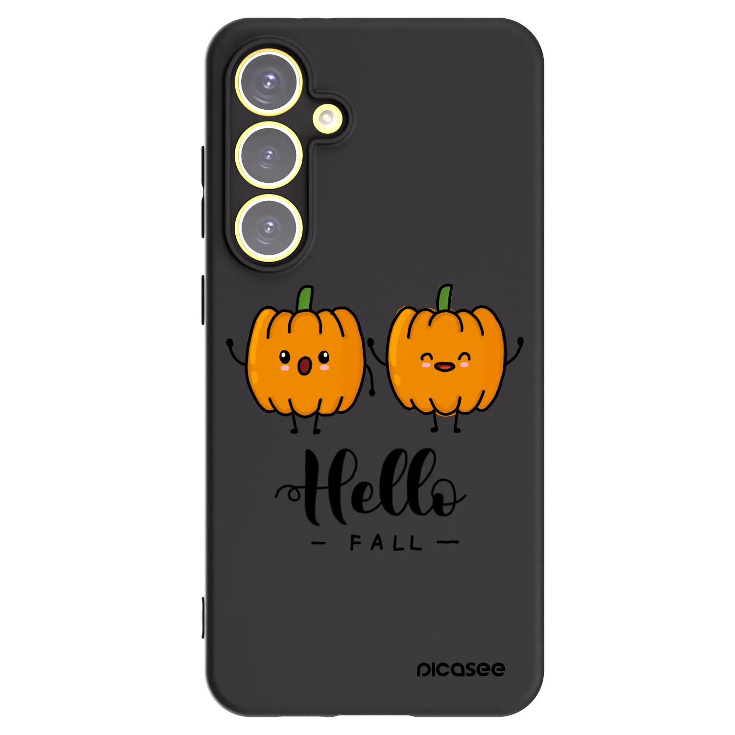 Picasee silikonski črni ovitek za Samsung Galaxy S24 FE S721B - Hallo Fall
