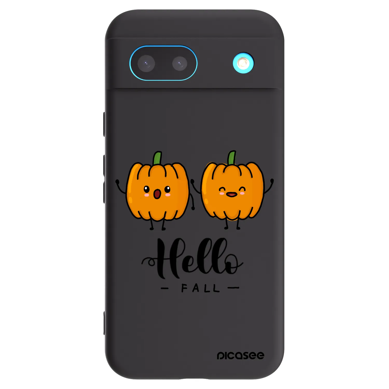 Picasee silikonski črni ovitek za Google Pixel 8 - Hallo Fall