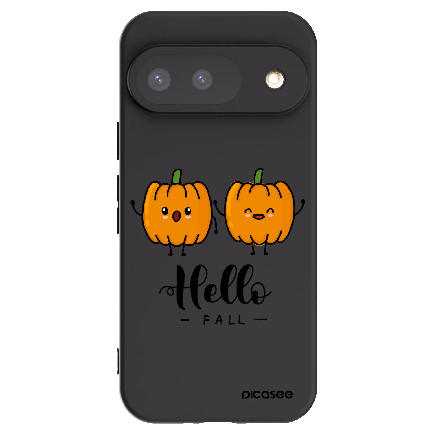 Picasee silikonski črni ovitek za Google Pixel 9 - Hallo Fall