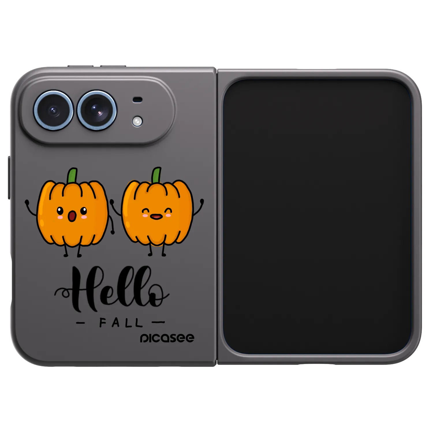Picasee silikonski črni ovitek za Apple iPhone Duo - Hallo Fall