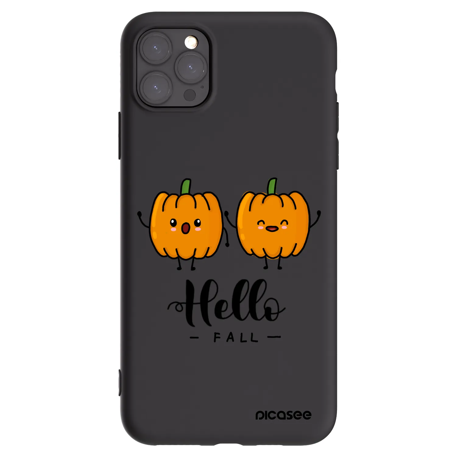 Picasee silikonski črni ovitek za Apple iPhone 11 Pro Max - Hallo Fall