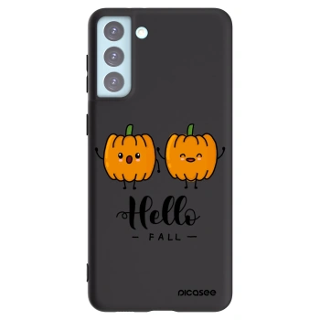 Picasee silikonski črni ovitek za Samsung Galaxy S21+ 5G G996F - Hallo Fall