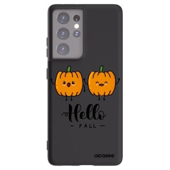 Picasee silikonski črni ovitek za Samsung Galaxy S21 Ultra 5G G998B - Hallo Fall