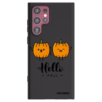 Picasee silikonski črni ovitek za Samsung Galaxy S22 Ultra 5G - Hallo Fall