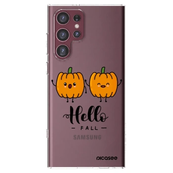 Picasee silikonski prozorni ovitek za Samsung Galaxy S22 Ultra 5G - Hallo Fall