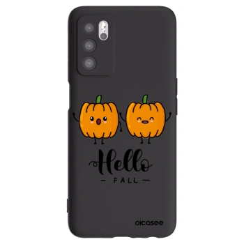 Picasee silikonski črni ovitek za OPPO A16 - Hallo Fall