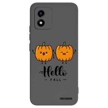Picasee silikonski črni ovitek za Vivo Y01 - Hallo Fall