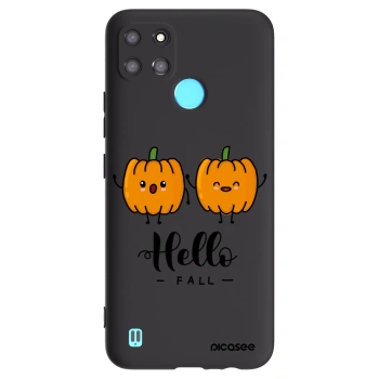 Picasee silikonski črni ovitek za Realme C21Y - Hallo Fall