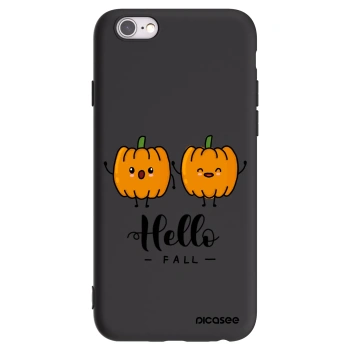 Picasee silikonski črni ovitek za Apple iPhone 6/6S - Hallo Fall