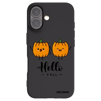 Picasee silikonski črni ovitek za Apple iPhone 16 - Hallo Fall