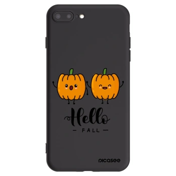 Picasee silikonski črni ovitek za Apple iPhone 8 Plus - Hallo Fall