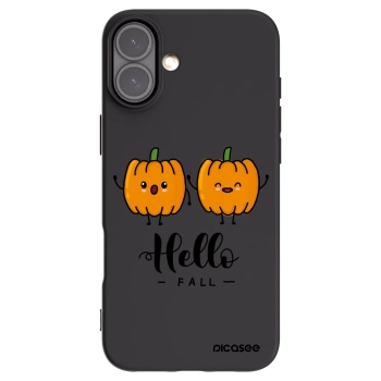 Picasee silikonski črni ovitek za Apple iPhone 16 Plus - Hallo Fall