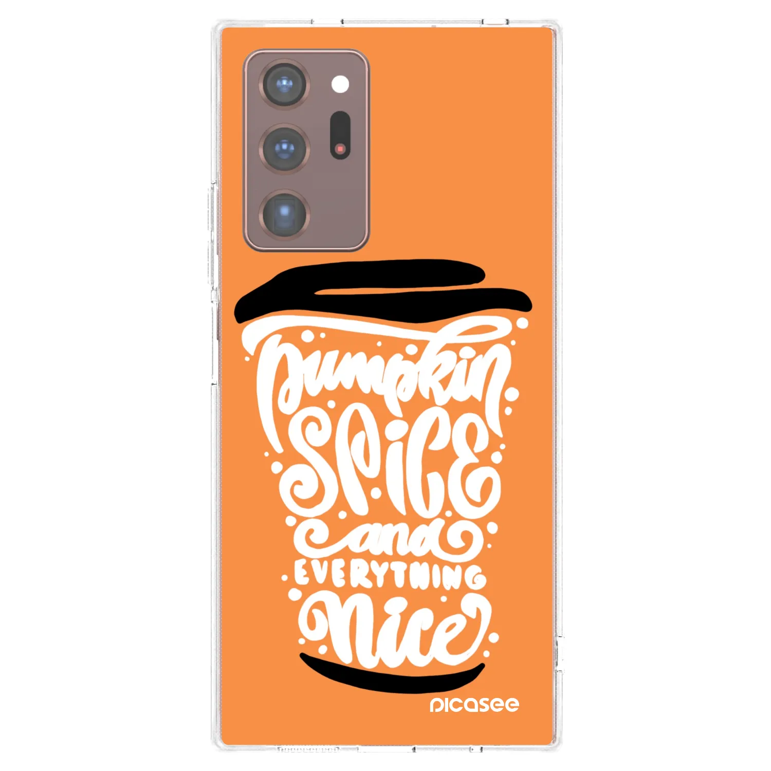Picasee silikonski prozorni ovitek za Samsung Galaxy Note 20 Ultra - Pumpkin coffee