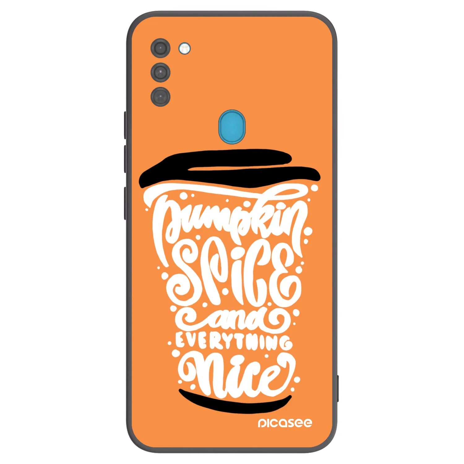 Picasee silikonski črni ovitek za Samsung Galaxy M11 - Pumpkin coffee