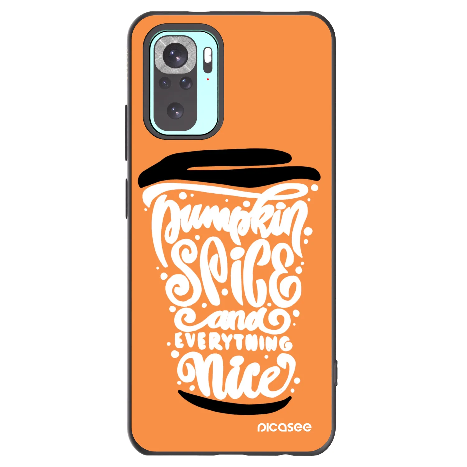Picasee silikonski črni ovitek za Xiaomi Redmi Note 10 Pro - Pumpkin coffee