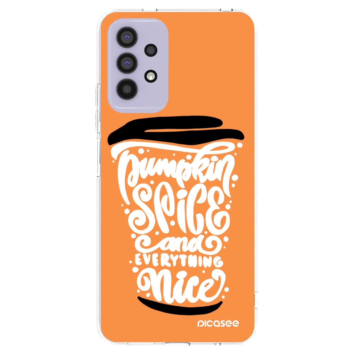 Picasee silikonski prozorni ovitek za Samsung Galaxy A32 4G SM-A325F - Pumpkin coffee
