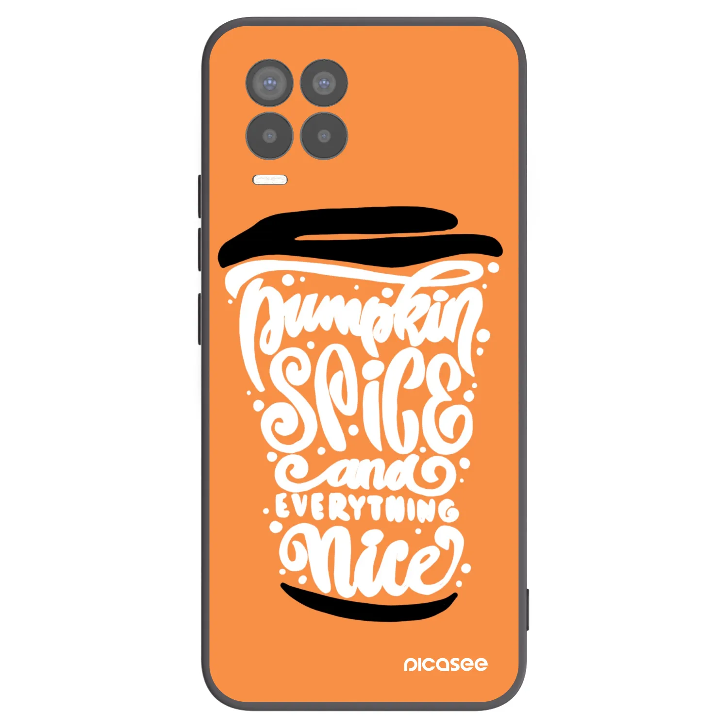 Picasee silikonski črni ovitek za Realme 8 4G - Pumpkin coffee