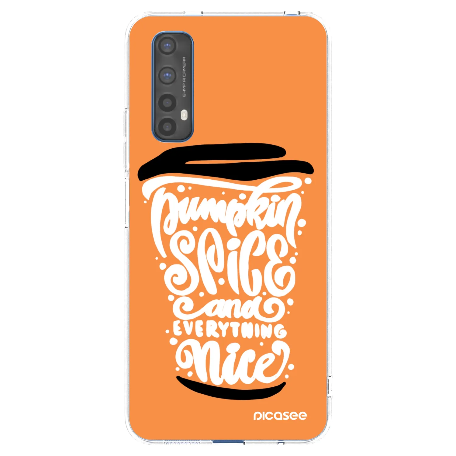 Picasee silikonski prozorni ovitek za Realme 7 - Pumpkin coffee