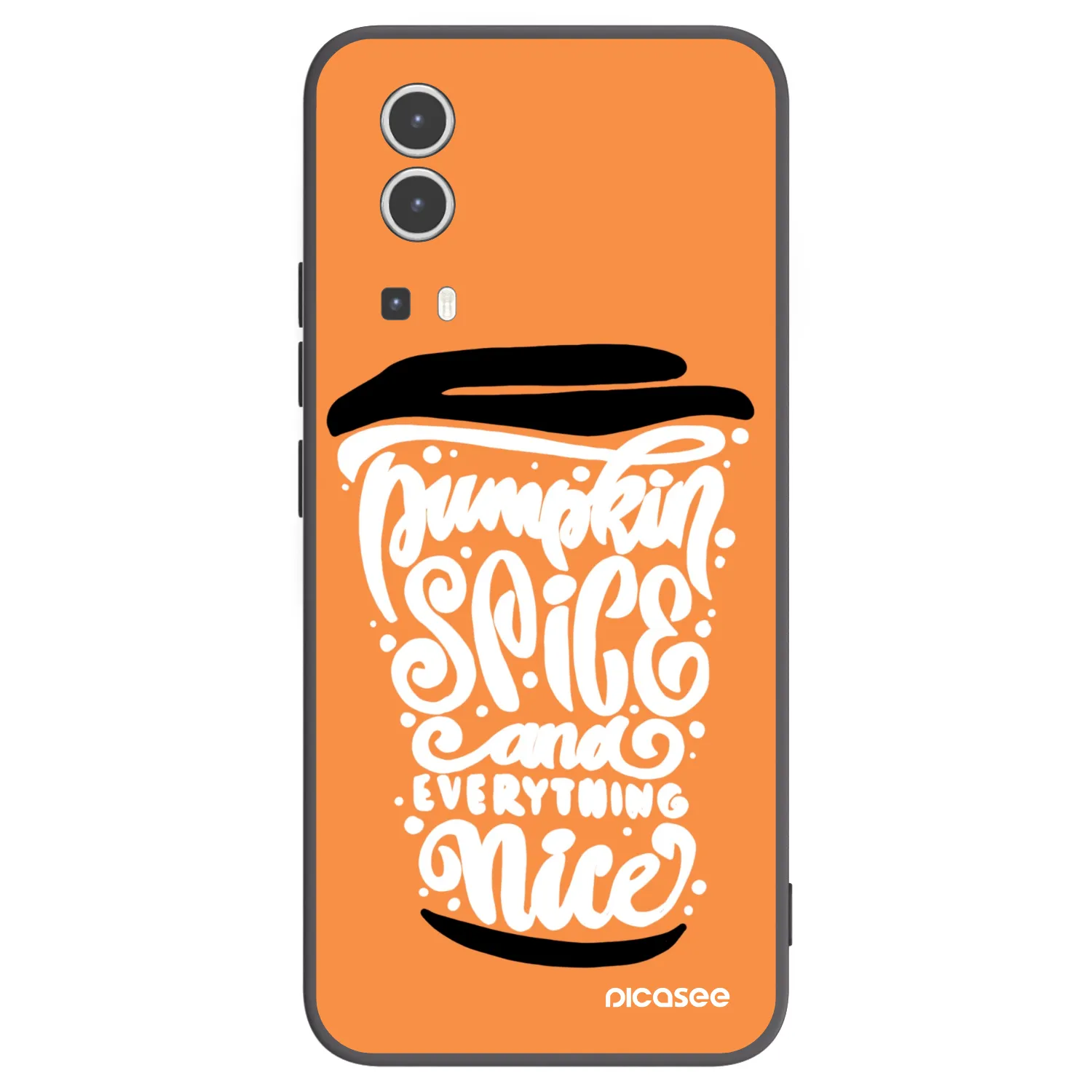 Picasee silikonski črni ovitek za Vivo Y72 5G - Pumpkin coffee