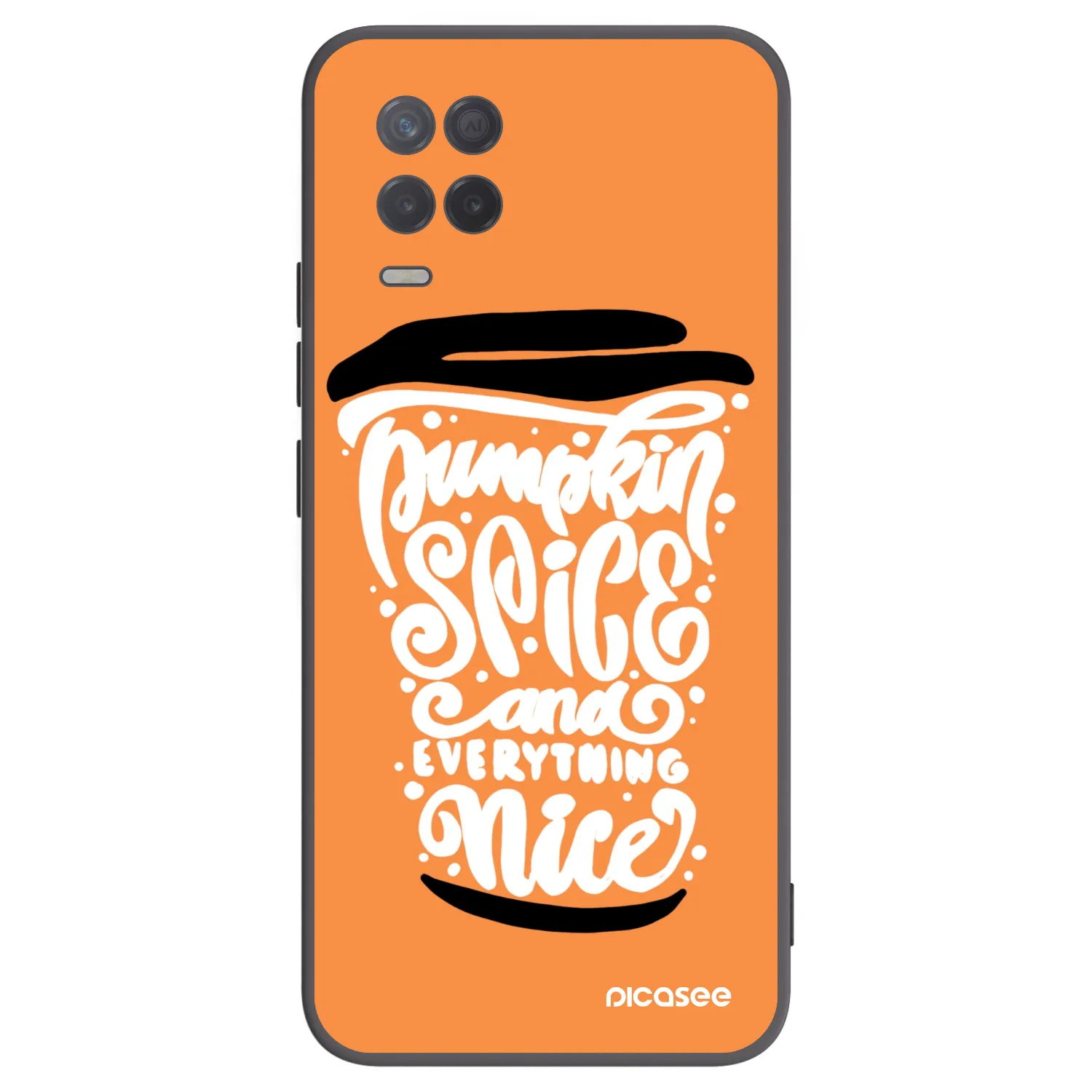 Picasee silikonski črni ovitek za Realme 8 5G - Pumpkin coffee
