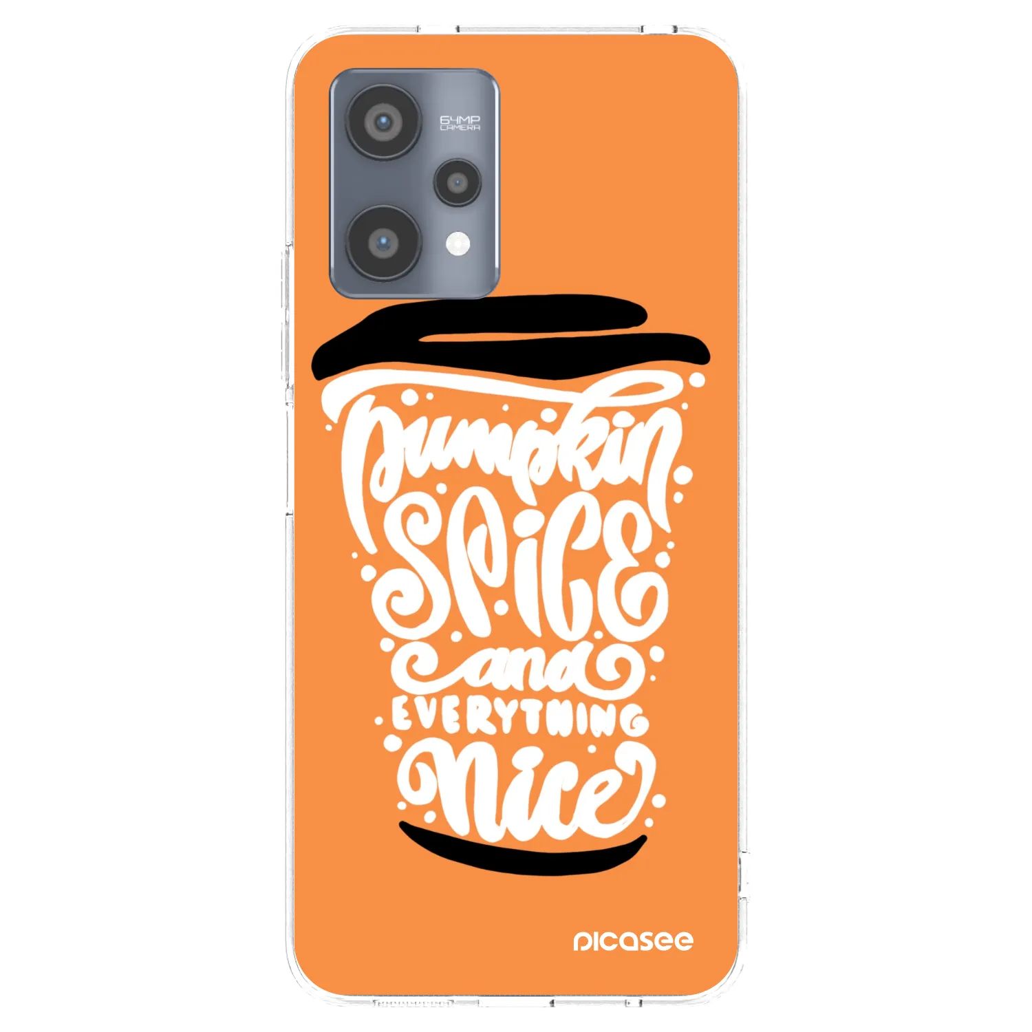 Picasee silikonski prozorni ovitek za Realme 9 Pro 5G - Pumpkin coffee