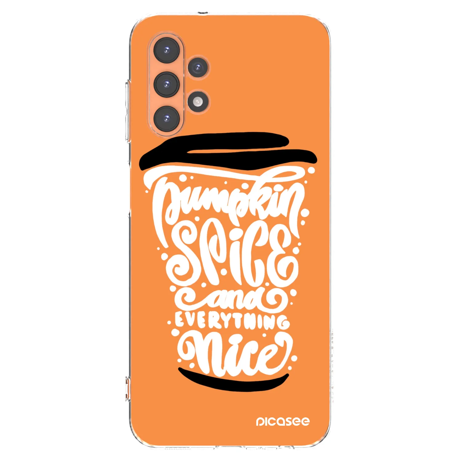 Picasee silikonski prozorni ovitek za Samsung Galaxy A13 4G A135 - Pumpkin coffee