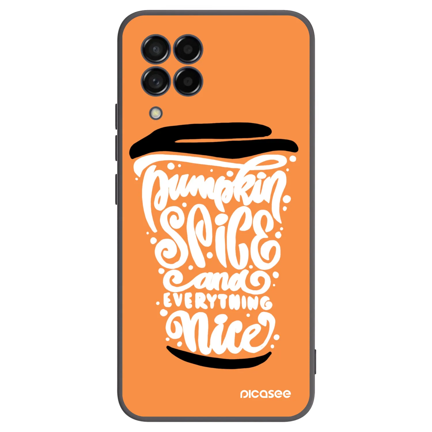 Picasee silikonski črni ovitek za Samsung Galaxy M53 5G - Pumpkin coffee