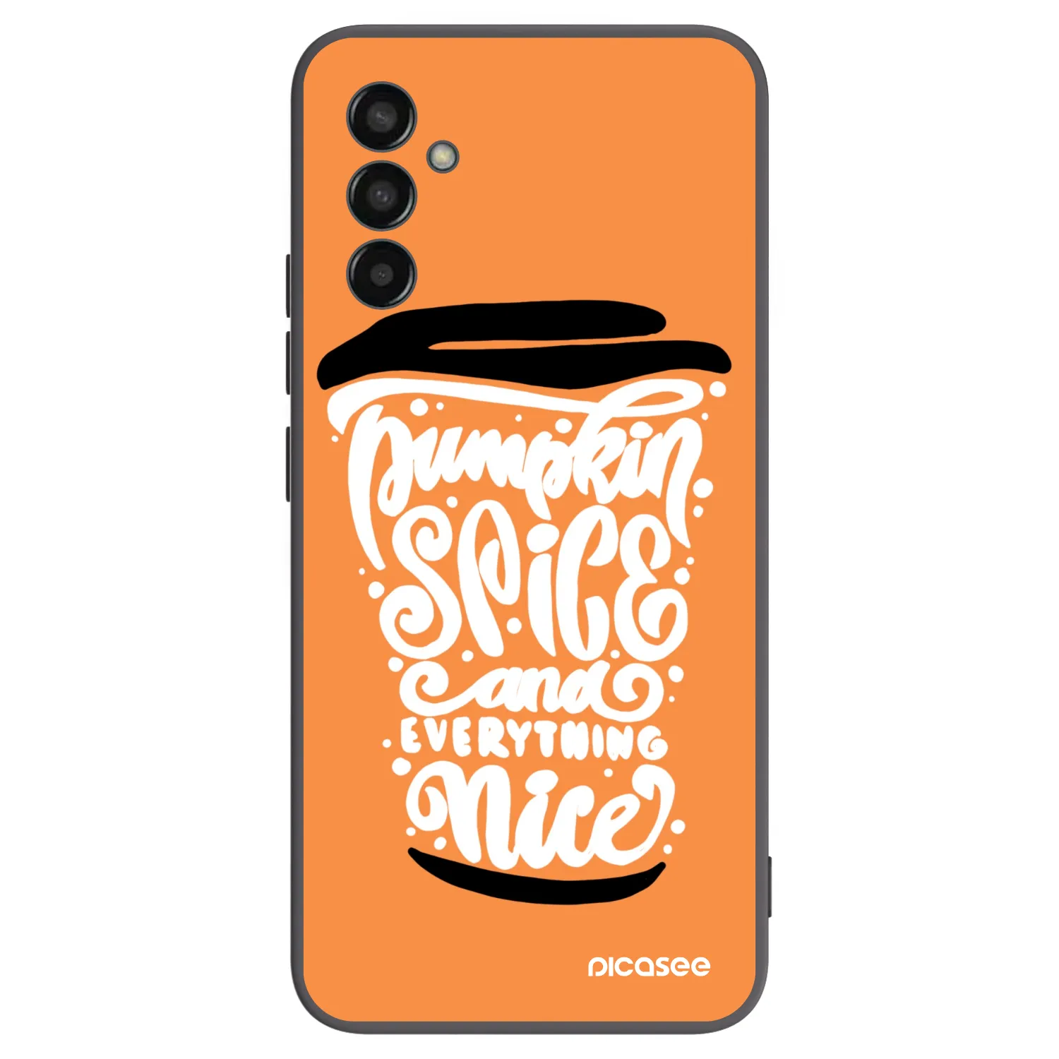 Picasee silikonski črni ovitek za Samsung Galaxy M13 M135F - Pumpkin coffee