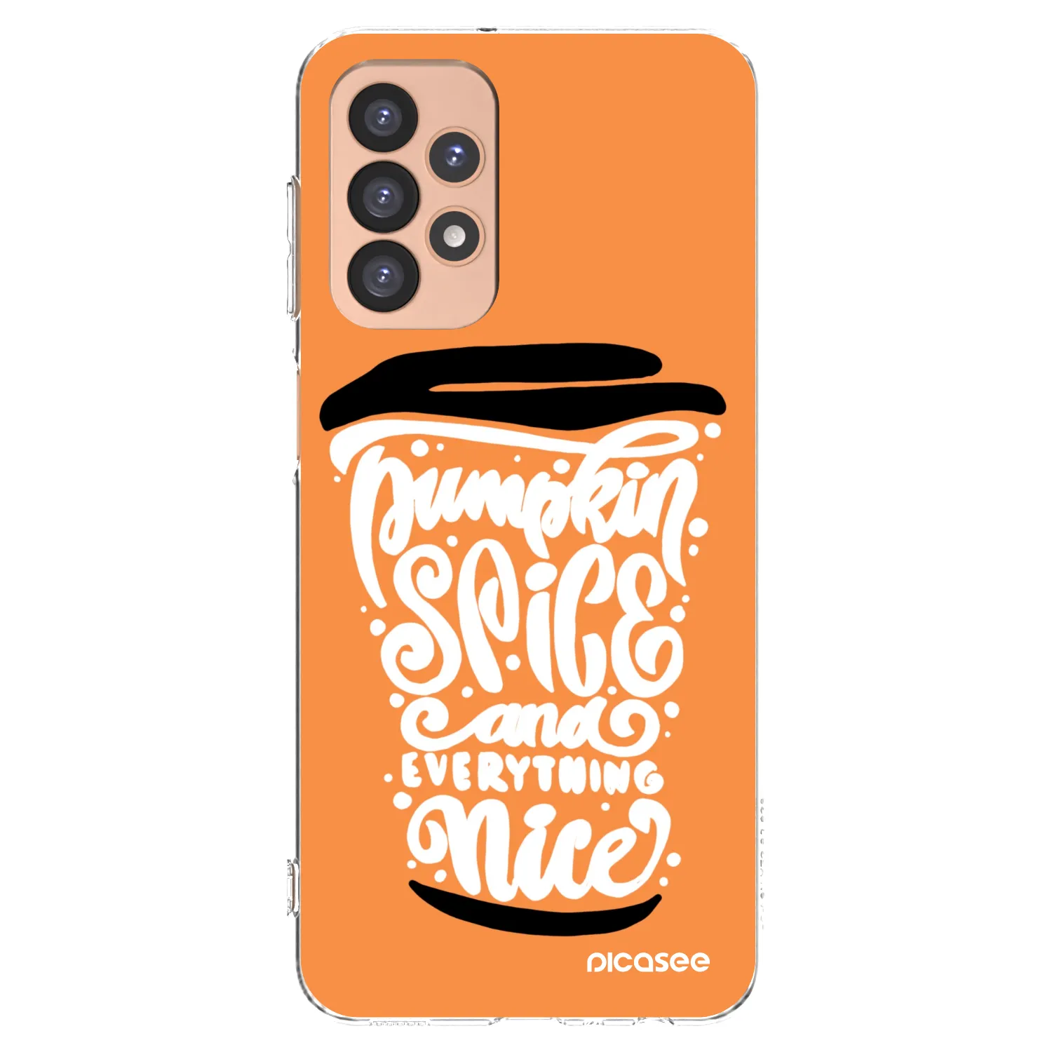 Picasee silikonski prozorni ovitek za Samsung Galaxy A23 A236B 5G - Pumpkin coffee