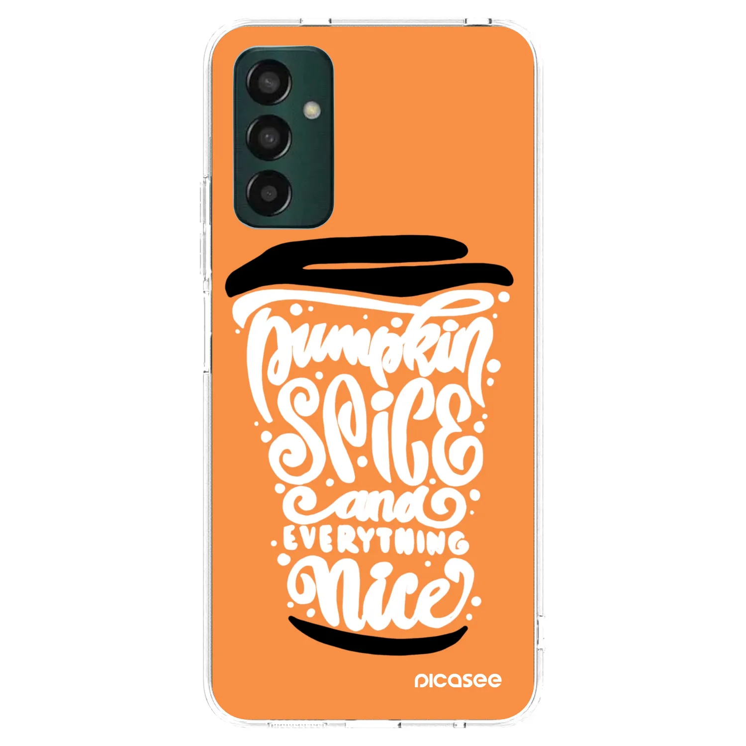 Picasee silikonski prozorni ovitek za Samsung Galaxy M23 5G - Pumpkin coffee