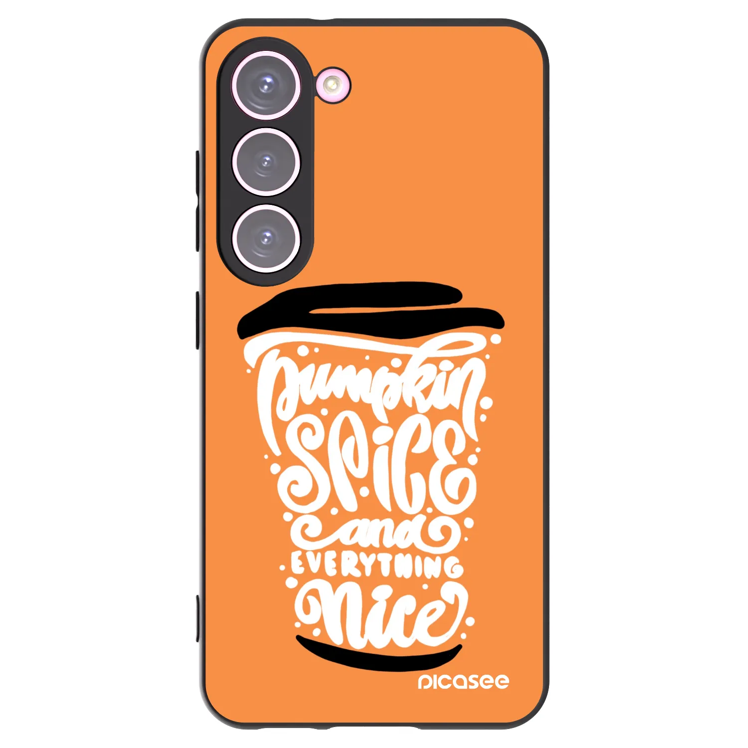 Picasee silikonski črni ovitek za Samsung Galaxy S23 5G - Pumpkin coffee