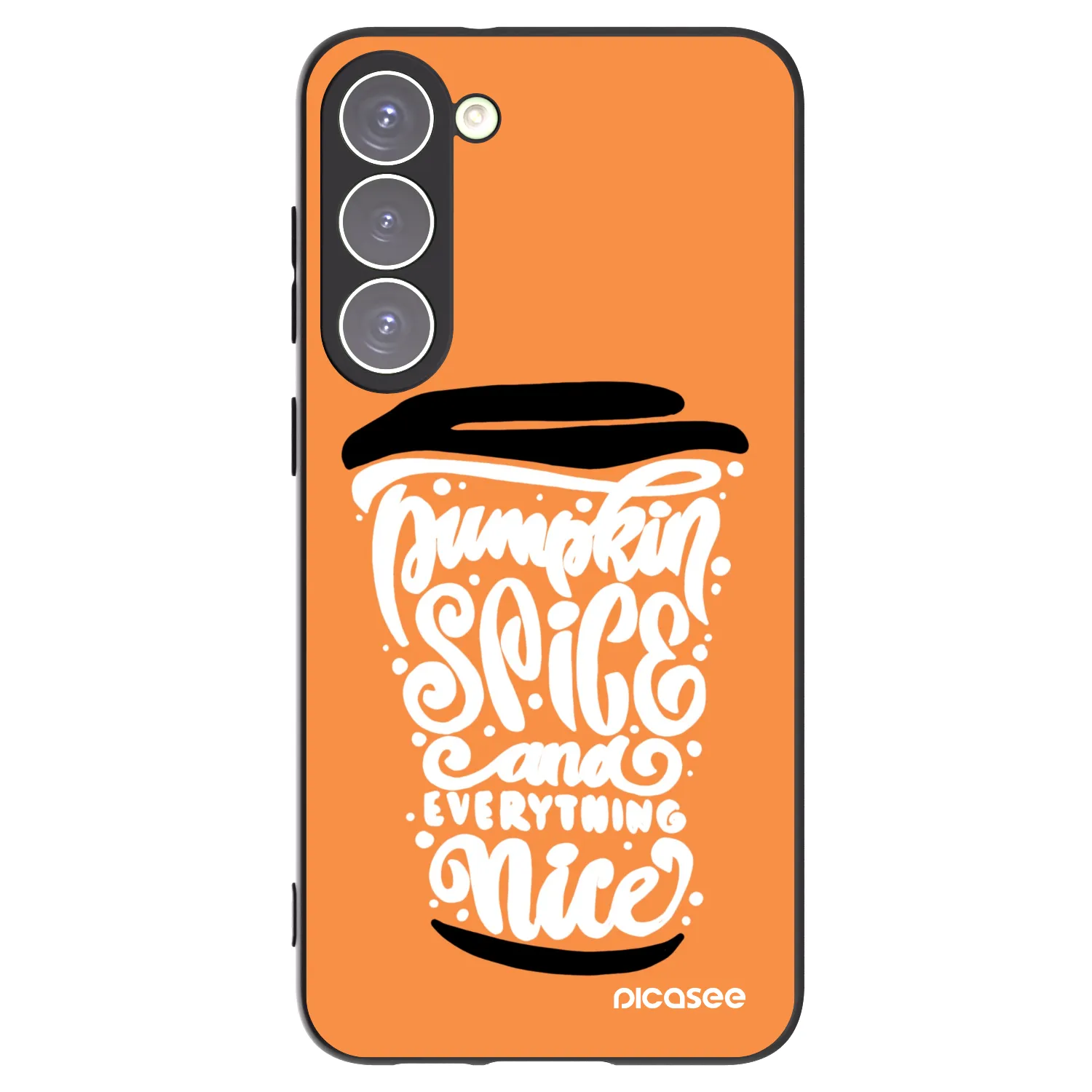 Picasee silikonski črni ovitek za Samsung Galaxy S23+ 5G - Pumpkin coffee