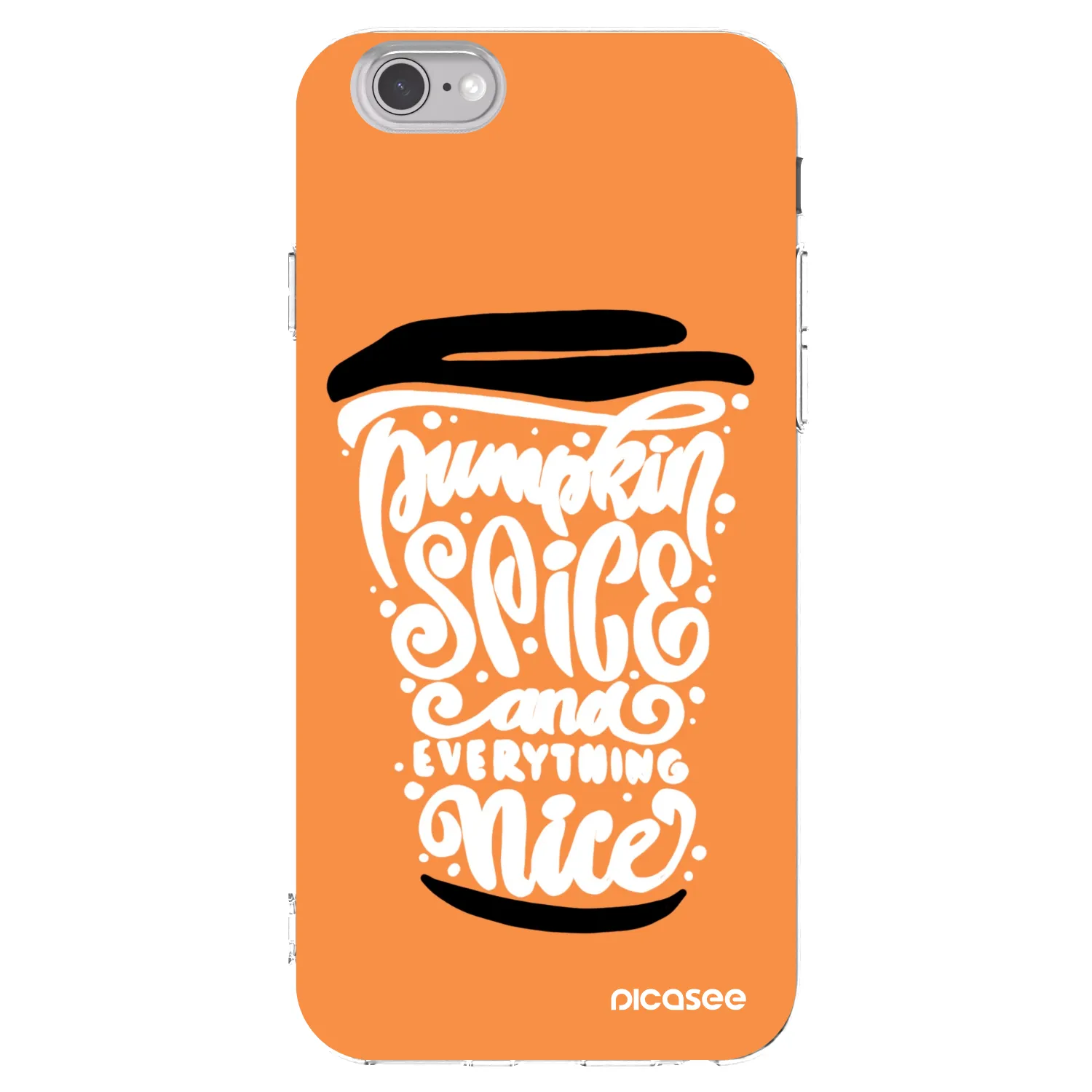 Picasee silikonski prozorni ovitek za Apple iPhone 6/6S - Pumpkin coffee