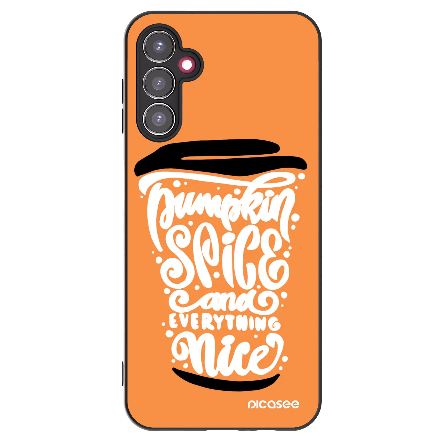 Picasee silikonski črni ovitek za Samsung Galaxy A14 4G A145R - Pumpkin coffee