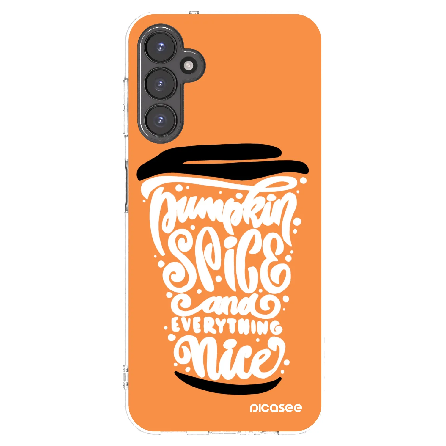 Picasee silikonski prozorni ovitek za Samsung Galaxy A14 5G A146P - Pumpkin coffee