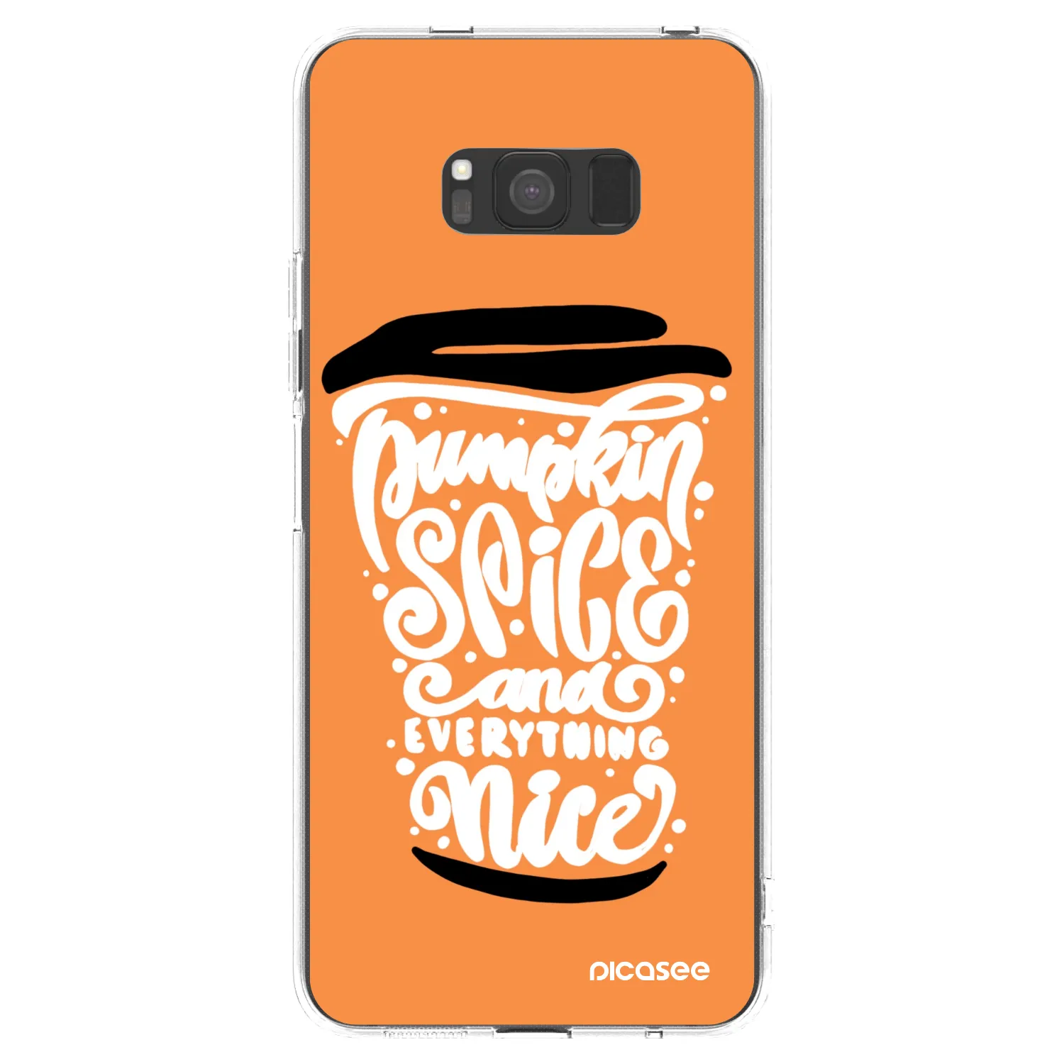 Picasee silikonski prozorni ovitek za Samsung Galaxy S8 G950F - Pumpkin coffee