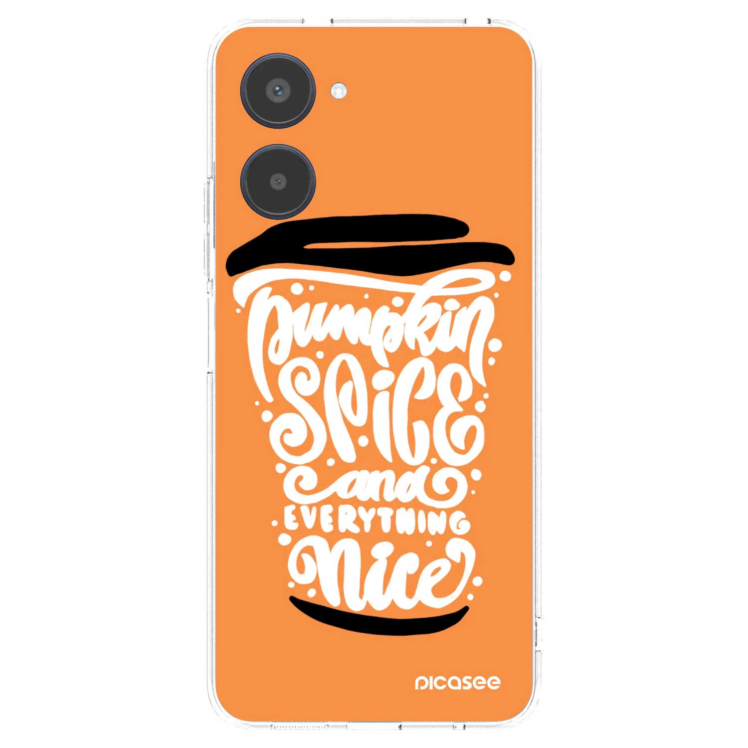 Picasee silikonski prozorni ovitek za Realme 10 4G - Pumpkin coffee