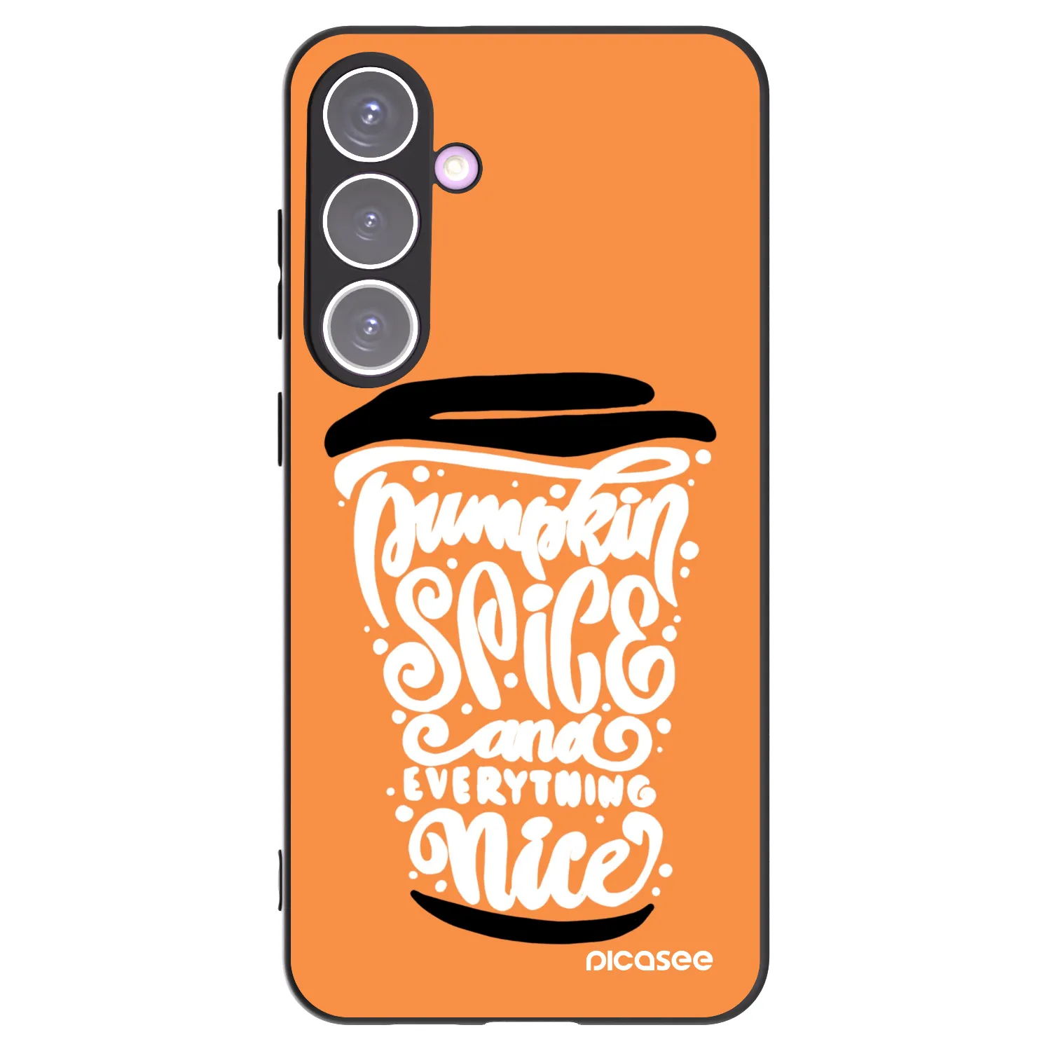 Picasee silikonski črni ovitek za Samsung Galaxy S24+ S926B 5G - Pumpkin coffee