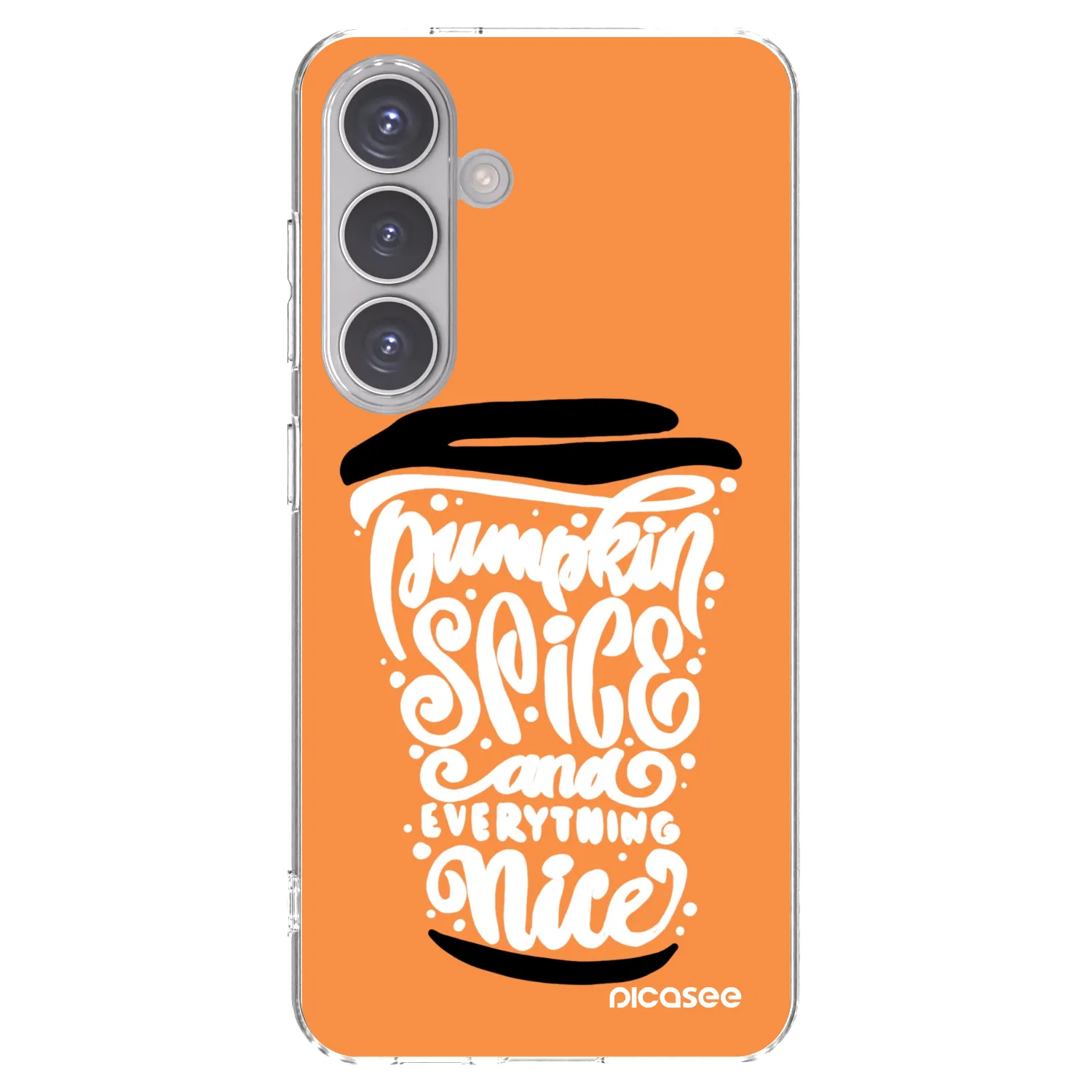 Picasee silikonski prozorni ovitek za Samsung Galaxy S24 S921B 5G - Pumpkin coffee