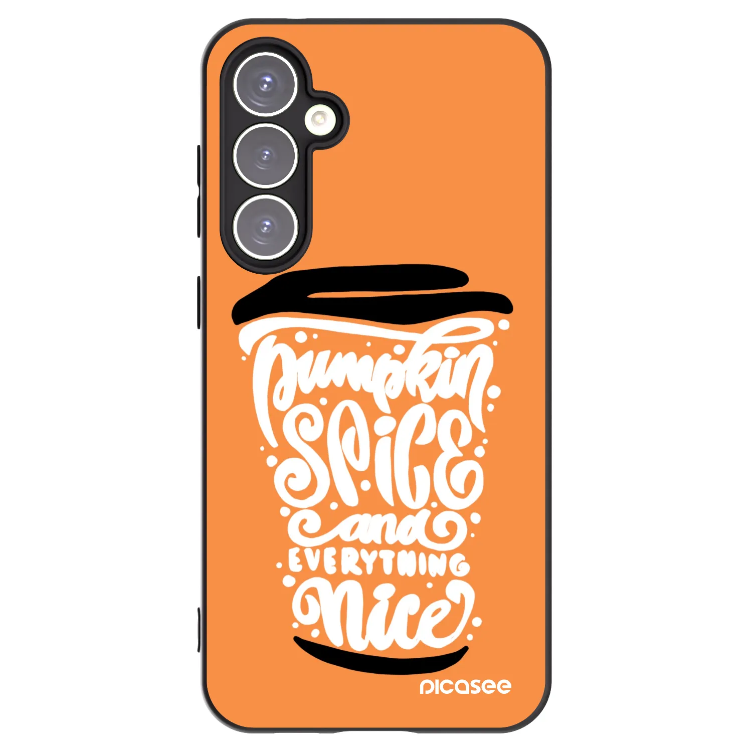Picasee silikonski črni ovitek za Samsung Galaxy S23 FE S711B - Pumpkin coffee