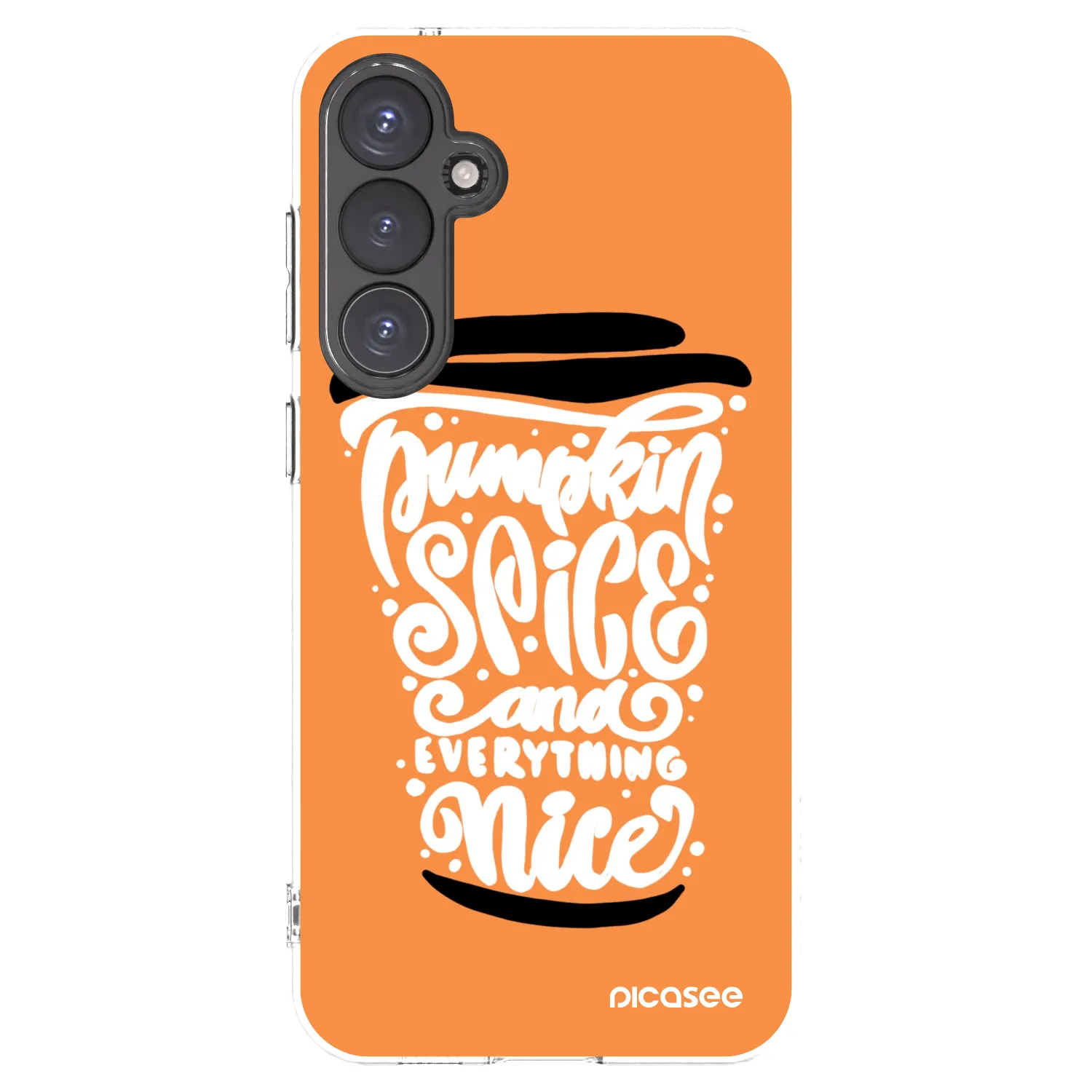 Picasee silikonski prozorni ovitek za Samsung Galaxy S23 FE S711B - Pumpkin coffee