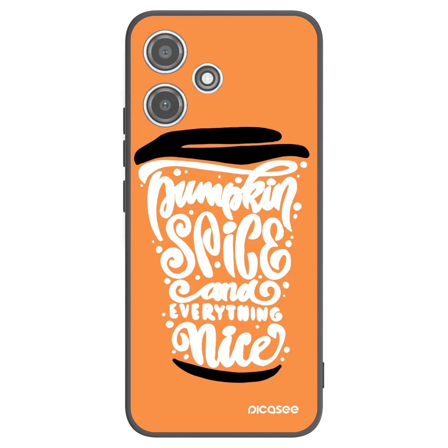 Picasee silikonski črni ovitek za Xiaomi Redmi 12 5G - Pumpkin coffee