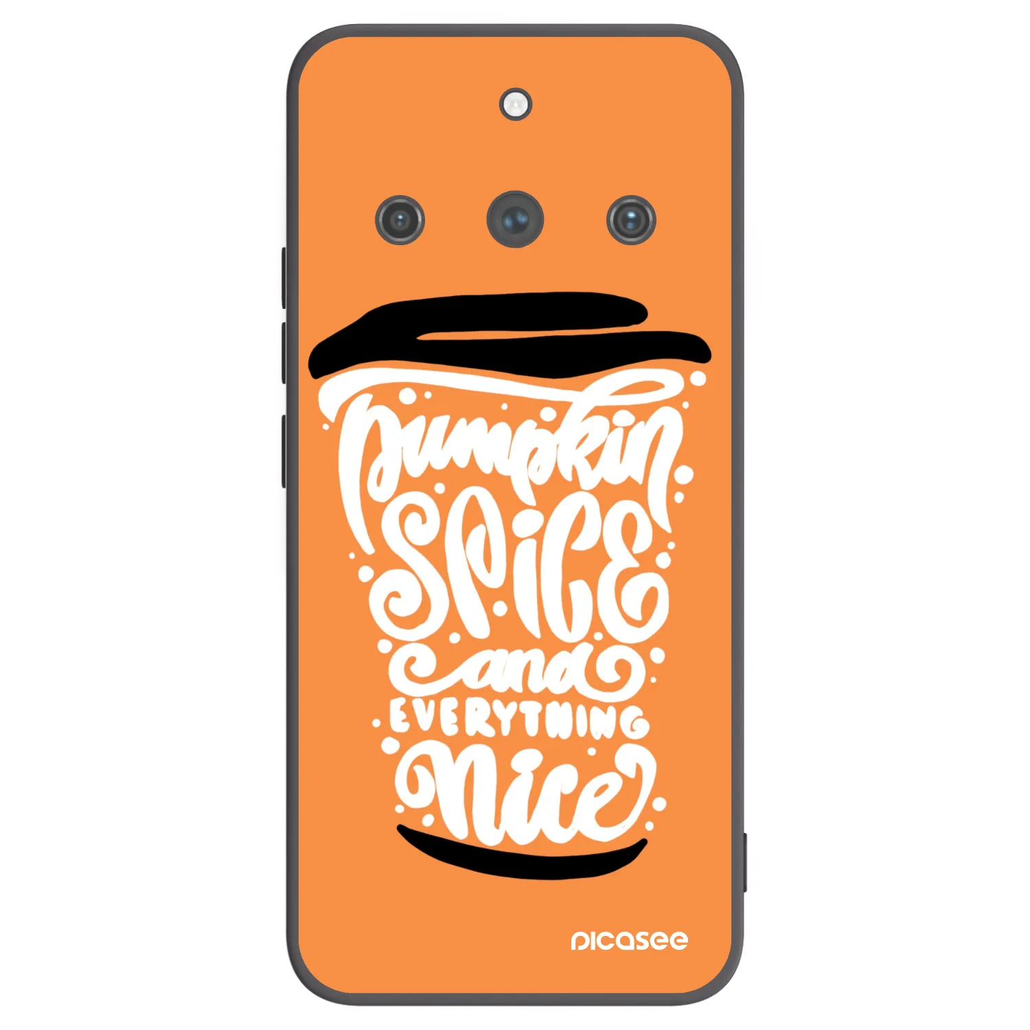 Picasee silikonski črni ovitek za Realme 11 Pro+ - Pumpkin coffee